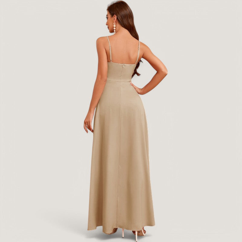 Kvinders Aftenrobe Lang Polyester Bardot Uden Ærmer 2