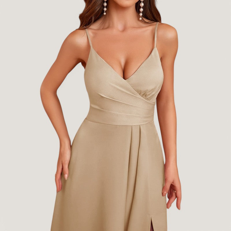 Kvinders Aftenrobe Lang Polyester Bardot Uden Ærmer 8