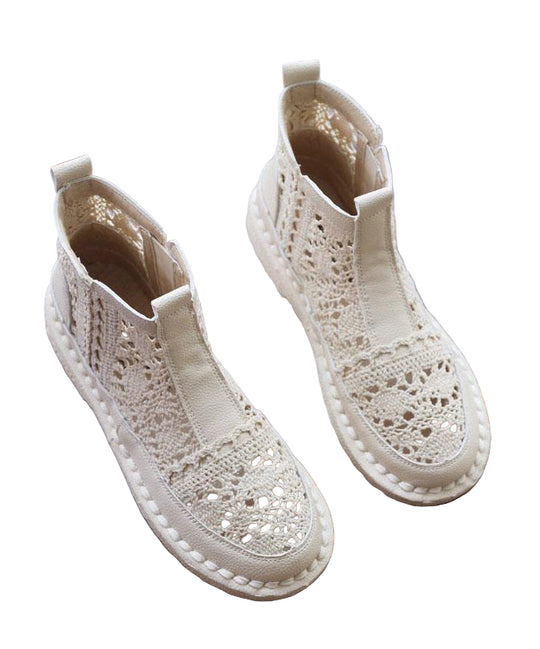 Kvinders Åndbare Støvler med Blonder 0