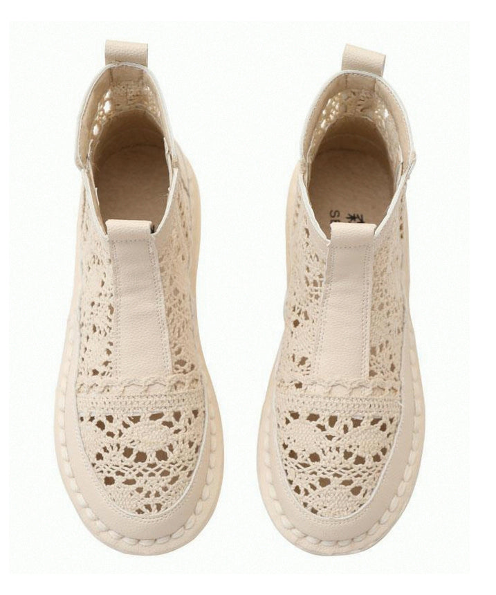 Kvinders Åndbare Støvler med Blonder 4