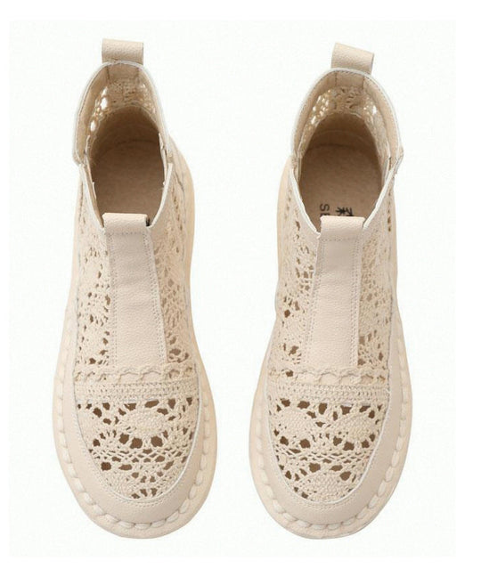 Kvinders Åndbare Støvler med Blonder 4