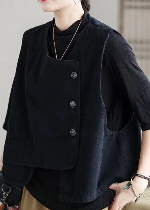 Kvinders Asymmetrisk Design Vest Retro Stil 3