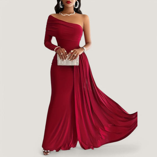 Kvinders Asymmetrisk Maxi Kjole Polyester Bodycon 6