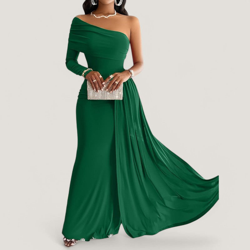 Kvinders Asymmetrisk Maxi Kjole Polyester Bodycon 7
