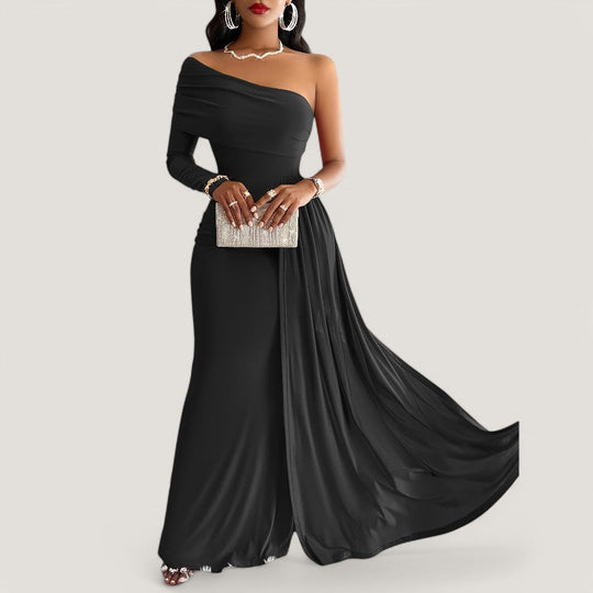 Kvinders Asymmetrisk Maxi Kjole Polyester Bodycon 9