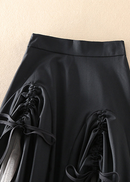 Kvinders Asymmetrisk Tulle Nederdel med Snøre 2