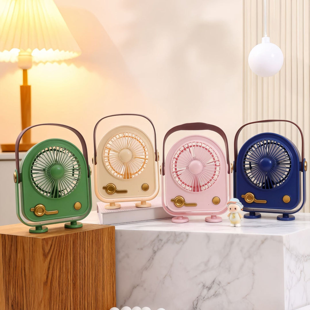 Kvinders Bærbar Retro Ventilator Med Flere Hastighedsindstillinger 1