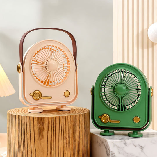 Kvinders Bærbar Retro Ventilator Med Flere Hastighedsindstillinger 3