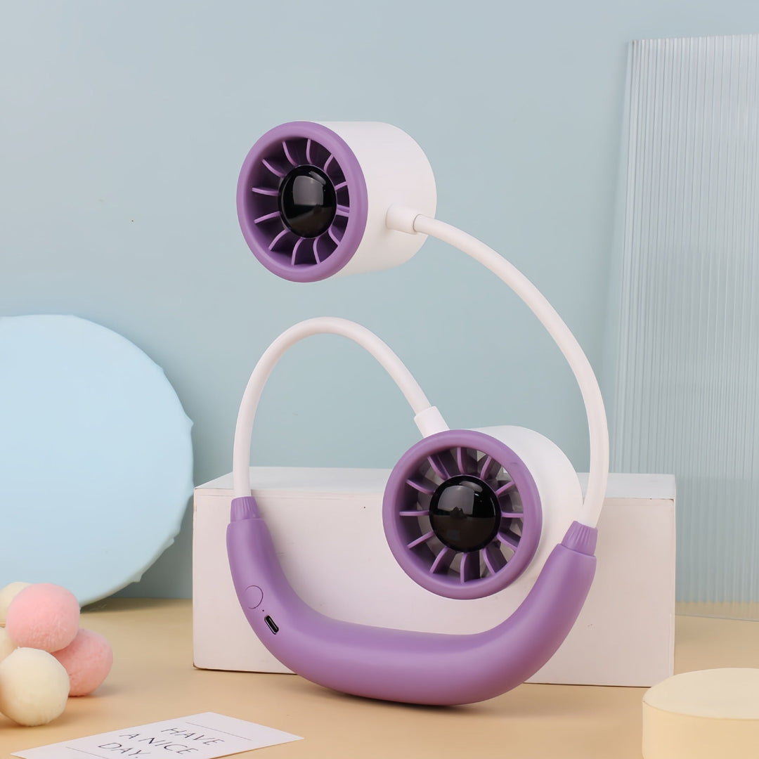 Kvinders Bærbare Halsventilator med Dobbelt Blæsersystem 7