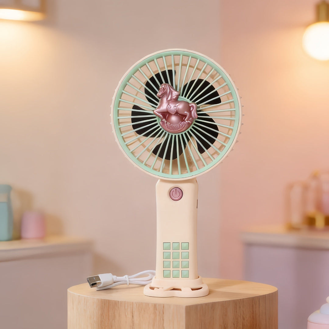 Kvinders Bærbare Håndventilator med Enhjørning Design 7