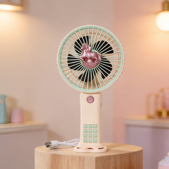 Kvinders Bærbare Håndventilator med Enhjørning Design 7