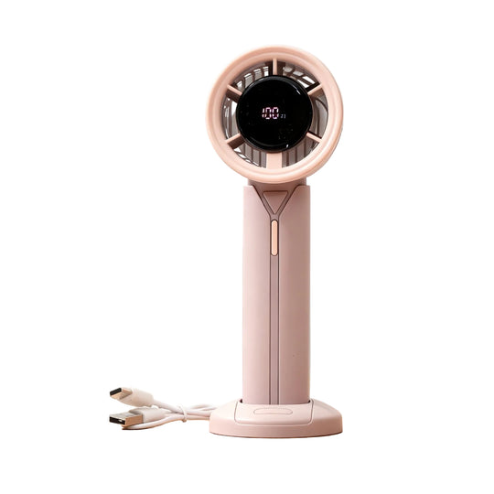 Kvinders Bærbare Håndventilator med LCD Skærm Moderne Design 0