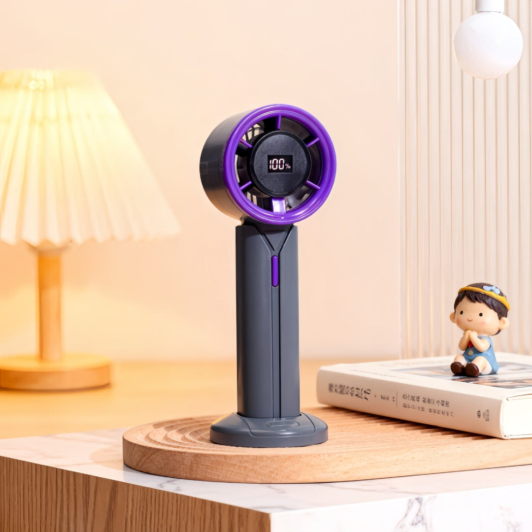 Kvinders Bærbare Håndventilator med LCD Skærm Moderne Design 6