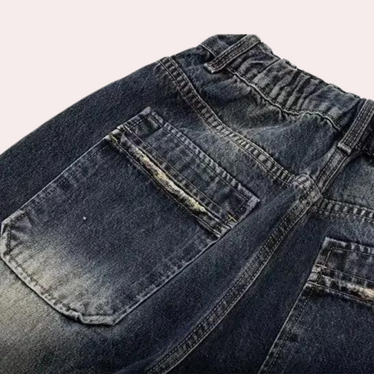 Kvinders Baggy Jeans Casual Fit med Justerbar Talje 4