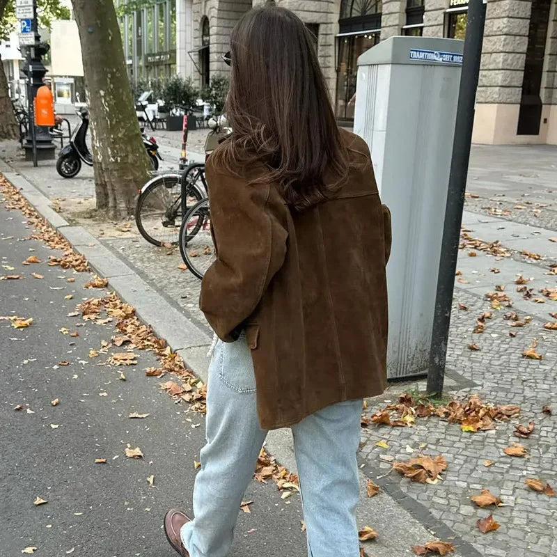 Kvinders Blazer Jakke Cropped Fit Med Lange Ærmer 4