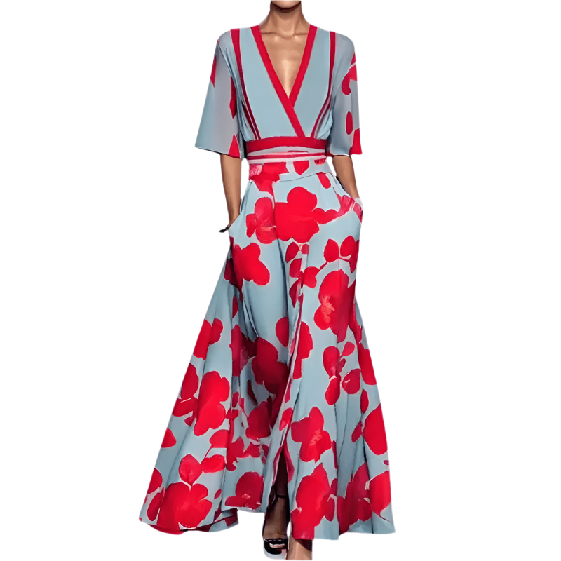 Kvinders Blomsterkjole Elegant Design Polyester 0
