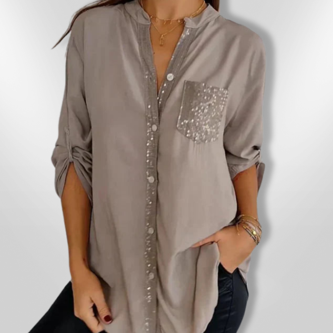 Kvinders Bluse Chic med Pailletter 1