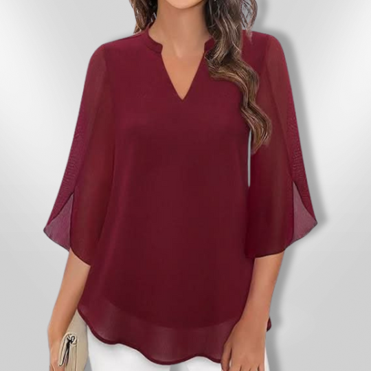 Kvinders Bluse Lagdelt Chic 3