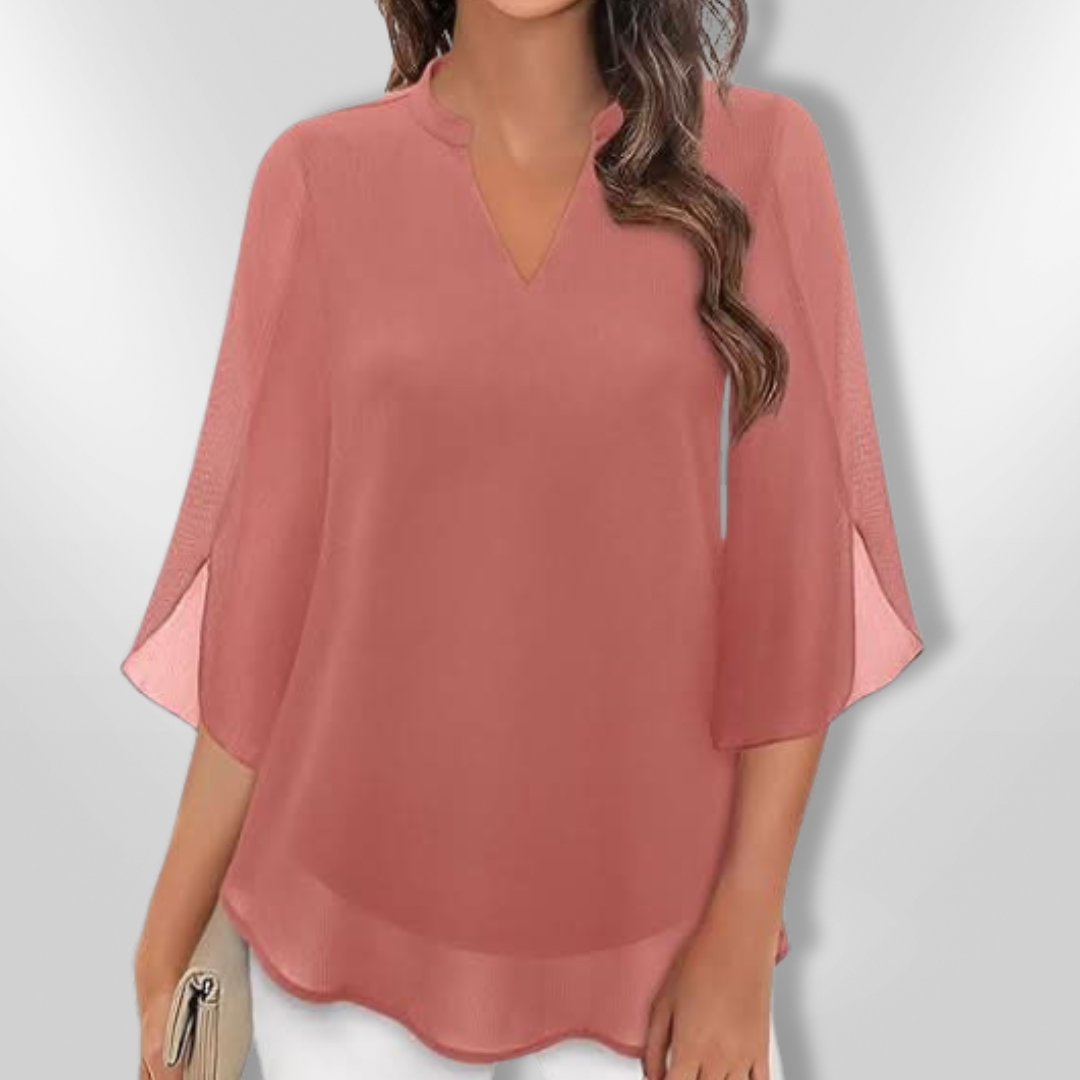 Kvinders Bluse Lagdelt Chic 4