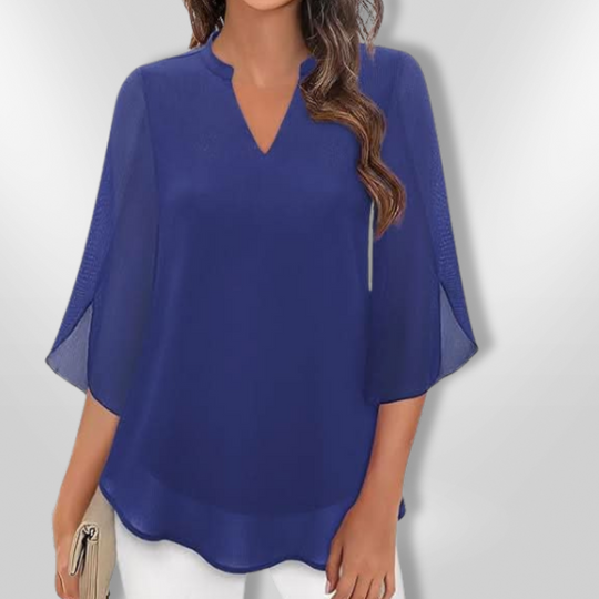 Kvinders Bluse Lagdelt Chic 5