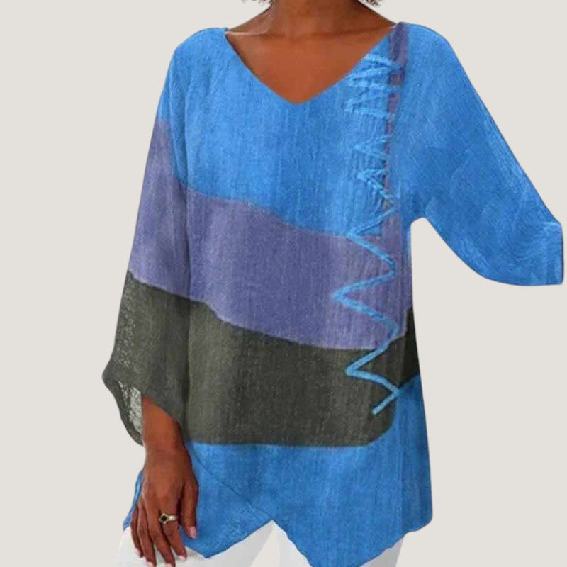 Kvinders Bluse i Flydende Design og Let Materiale 1