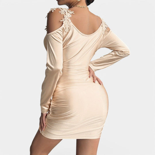 Kvinders Bodycon Kjole Langærmet Satin 6