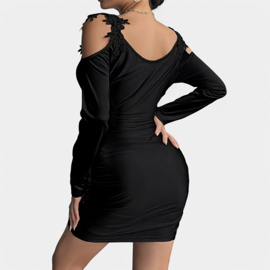 Kvinders Bodycon Kjole Langærmet Satin 8