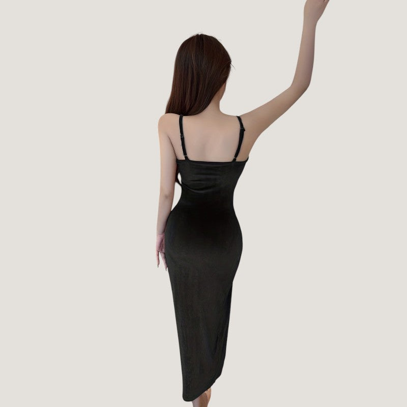 Kvinders Bodycon Kjole med Flet og Slids 5