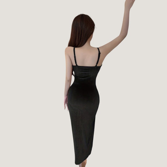 Kvinders Bodycon Kjole med Flet og Slids 5
