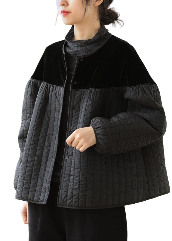 Kvinders Boho Vinterjakke med Knapper 0