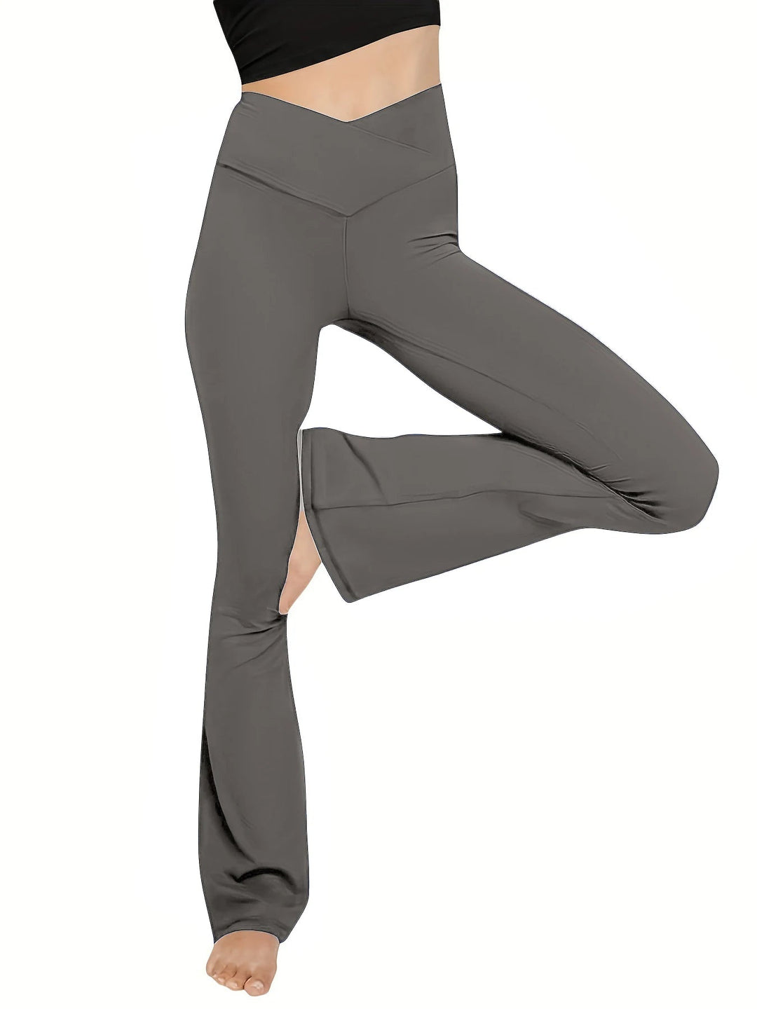 Kvinders Bootcut Leggings Høj Talje 4