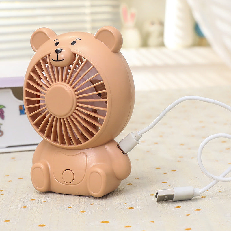 Kvinders Bordventilator med Bjørnedesign USB-Forbindelse Kompakt og Bærbar 5