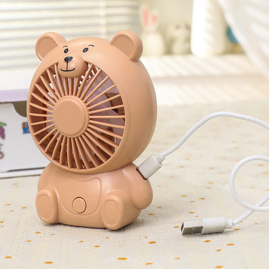 Kvinders Bordventilator med Bjørnedesign USB-Forbindelse Kompakt og Bærbar 5