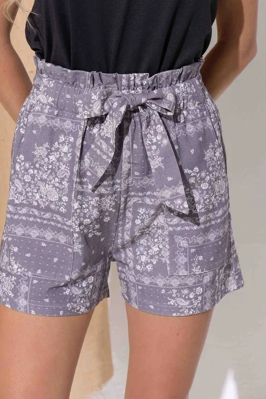 Kvinders Casual Shorts Boho Print Linned 7