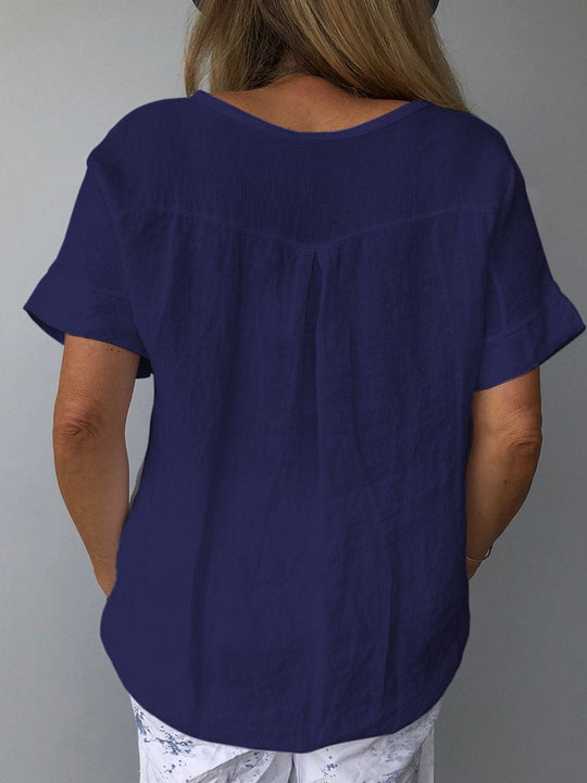 Kvinders Casual Top i Bomuld og Linned 4