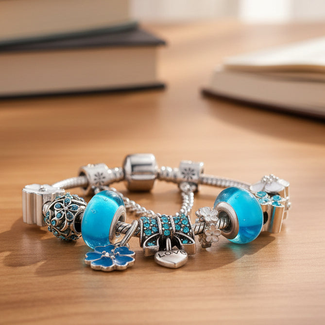 Kvinders Charm Armbånd Blomstermotiv 0
