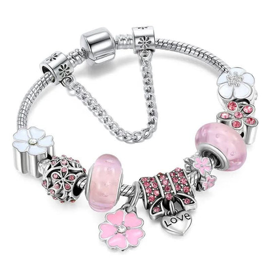 Kvinders Charm Armbånd Blomstermotiv 1