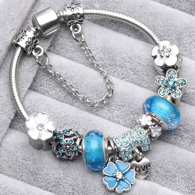 Kvinders Charm Armbånd Blomstermotiv 2