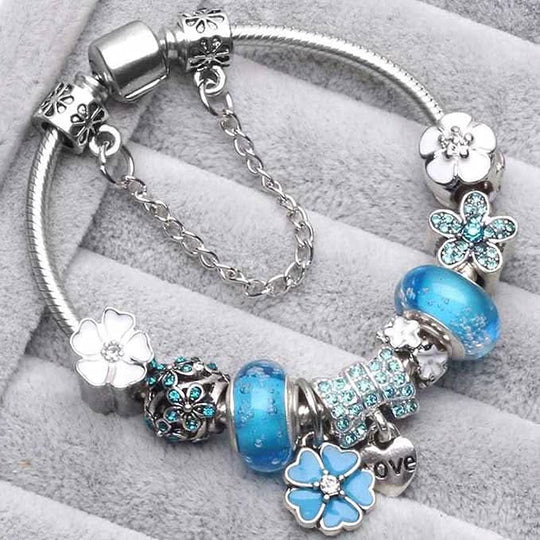 Kvinders Charm Armbånd Blomstermotiv 2