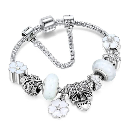 Kvinders Charm Armbånd Blomstermotiv 4