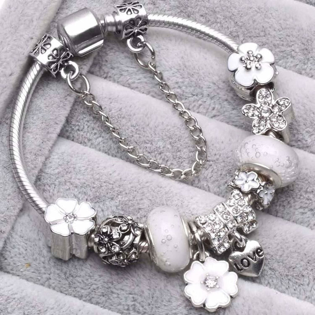 Kvinders Charm Armbånd Blomstermotiv 5