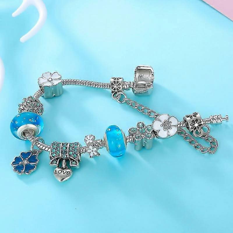 Kvinders Charm Armbånd Blomstermotiv 6