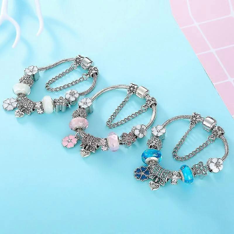 Kvinders Charm Armbånd Blomstermotiv 7