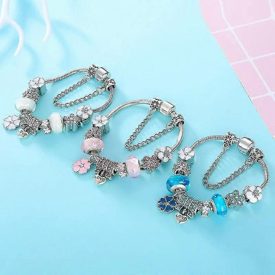 Kvinders Charm Armbånd Blomstermotiv 7