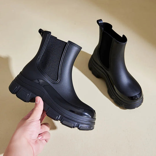 Kvinders Chelsea Støvler Vandtæt Design Chunky Såler 3