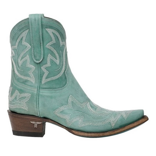 Kvinders Cowboy Ankelstøvler Med Broderi 2