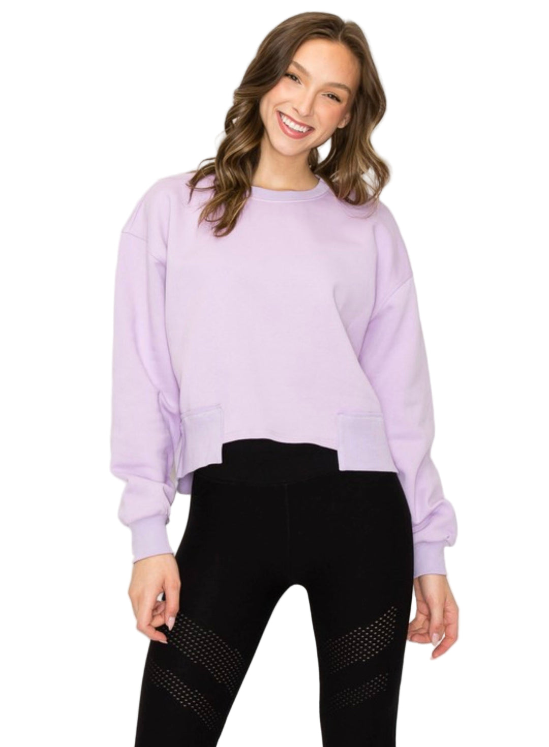 Kvinders Cropped Sweatshirt Oversized Blødt Stof 0