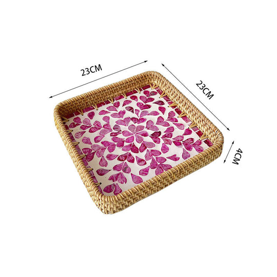 Kvinders Dekorativ Opbevaringskurv med Blomstermønster 0