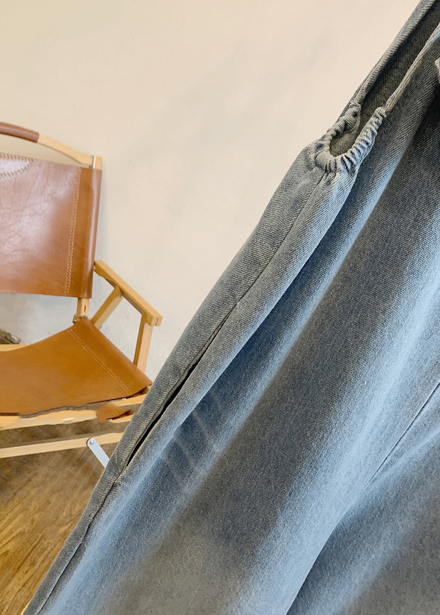 Kvinders Denim Jumpsuit med Sløjfe Detalje 3