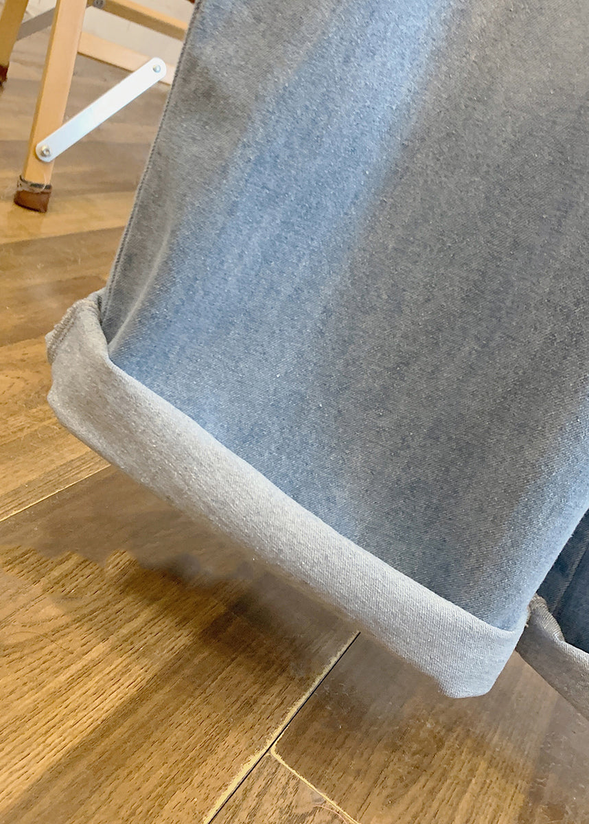 Kvinders Denim Jumpsuit med Sløjfe Detalje 4